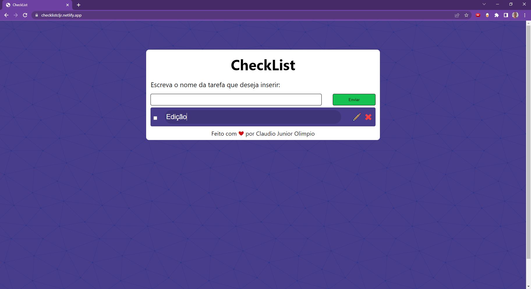 GitHub - ClaudioProjects/Checklist: Checklist | Js | CSS | HTML