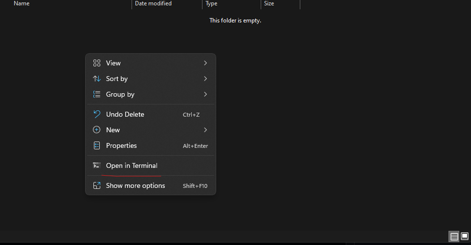 Docker command doesn't exist if you open the terminal from the right click menu in a folder