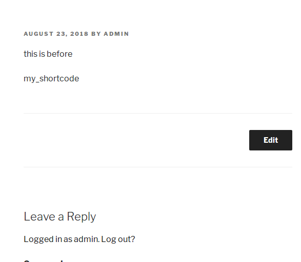 name of shortcode is rendered instead of echoing content of function ...