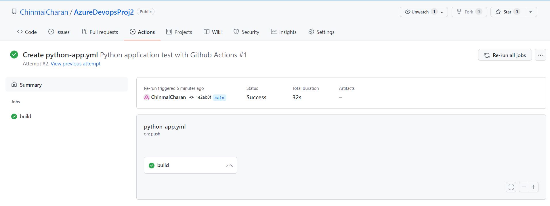 GitHub - ChinmaiCharan/AzureDevopsProj2: Azure Devops Project 2