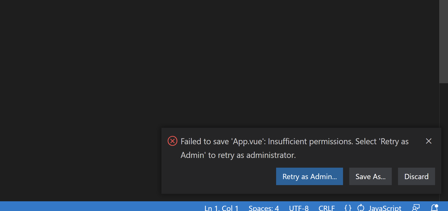 Faild save file in vscode · Issue #155359 · microsoft/vscode · GitHub