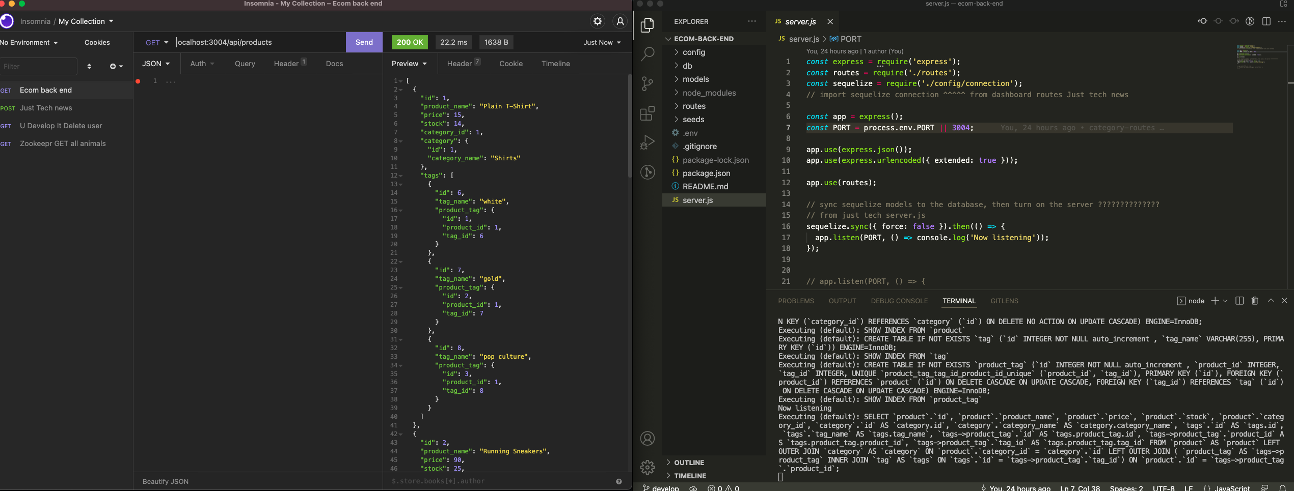 GitHub - CWMasters/ecom-back-end