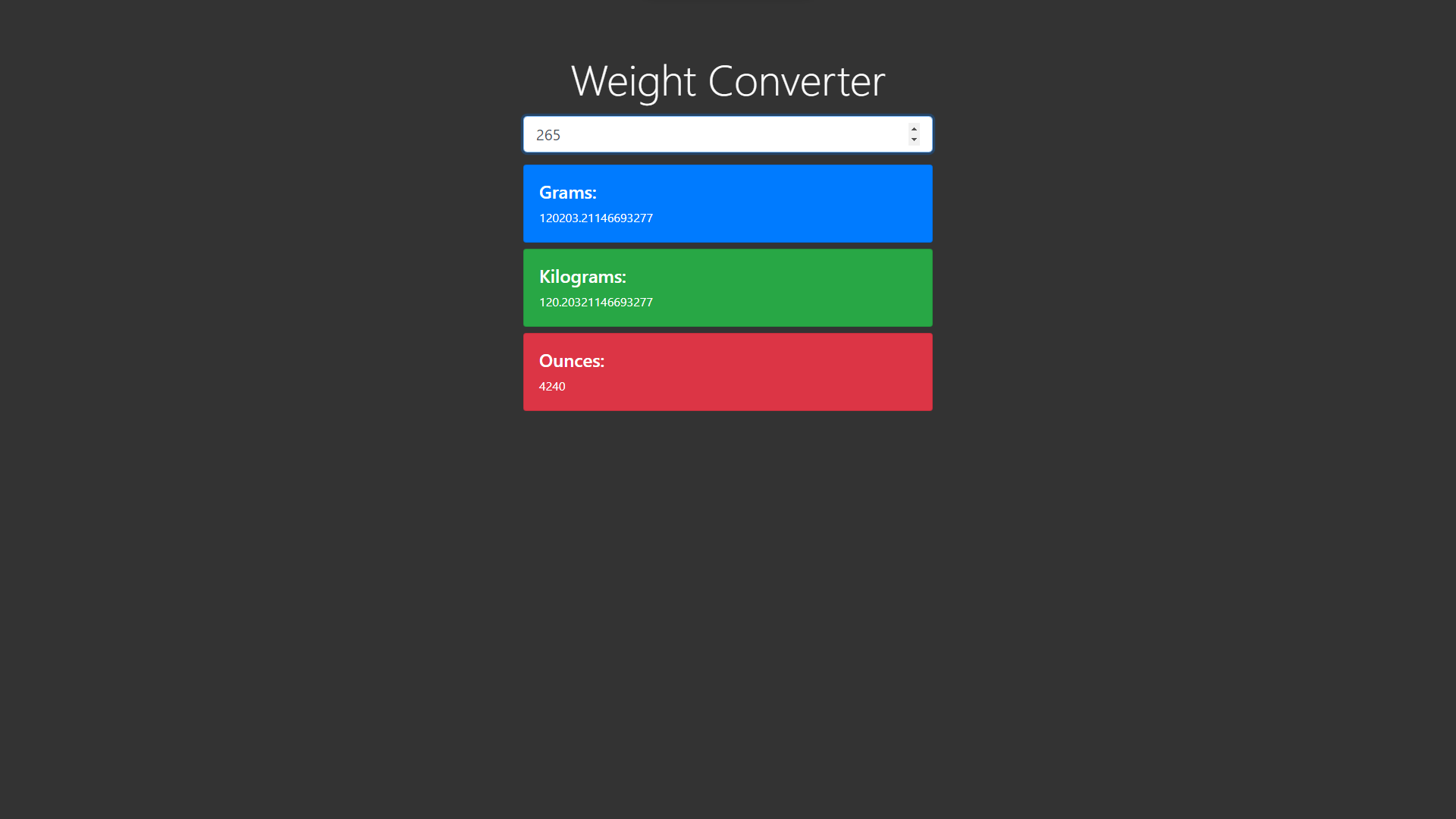 GitHub - noircss/weight-converter: Created a weight converter using ...