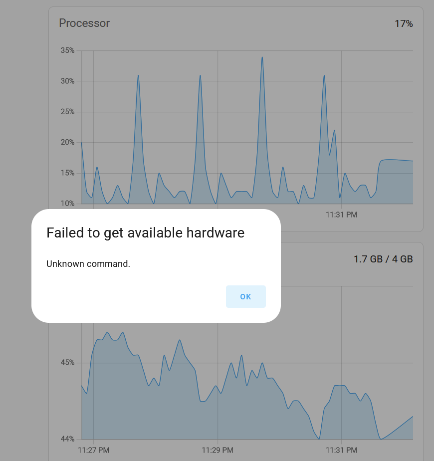 Failed to get available hardware. Unknown command · Issue #77979 · home ...