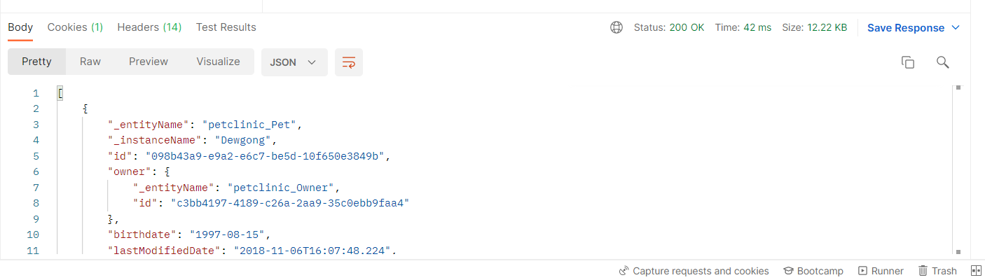 An IllegalArgumentException error occurs when requesting the REST ...