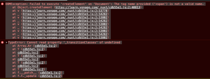 A particular line in a code block breaks Nuxt content... · Issue #652 ...