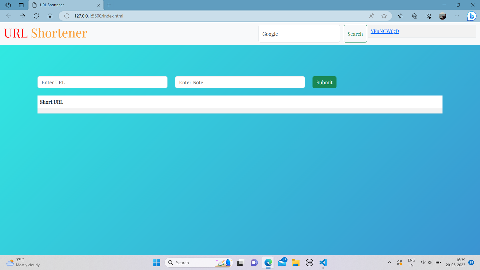 GitHub - Vansh3140/URL-Shortener: It will shorten the url and give a ...