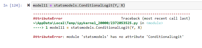 ConditionalLogit not available in version 0.13.1 of statsmodels · Issue ...