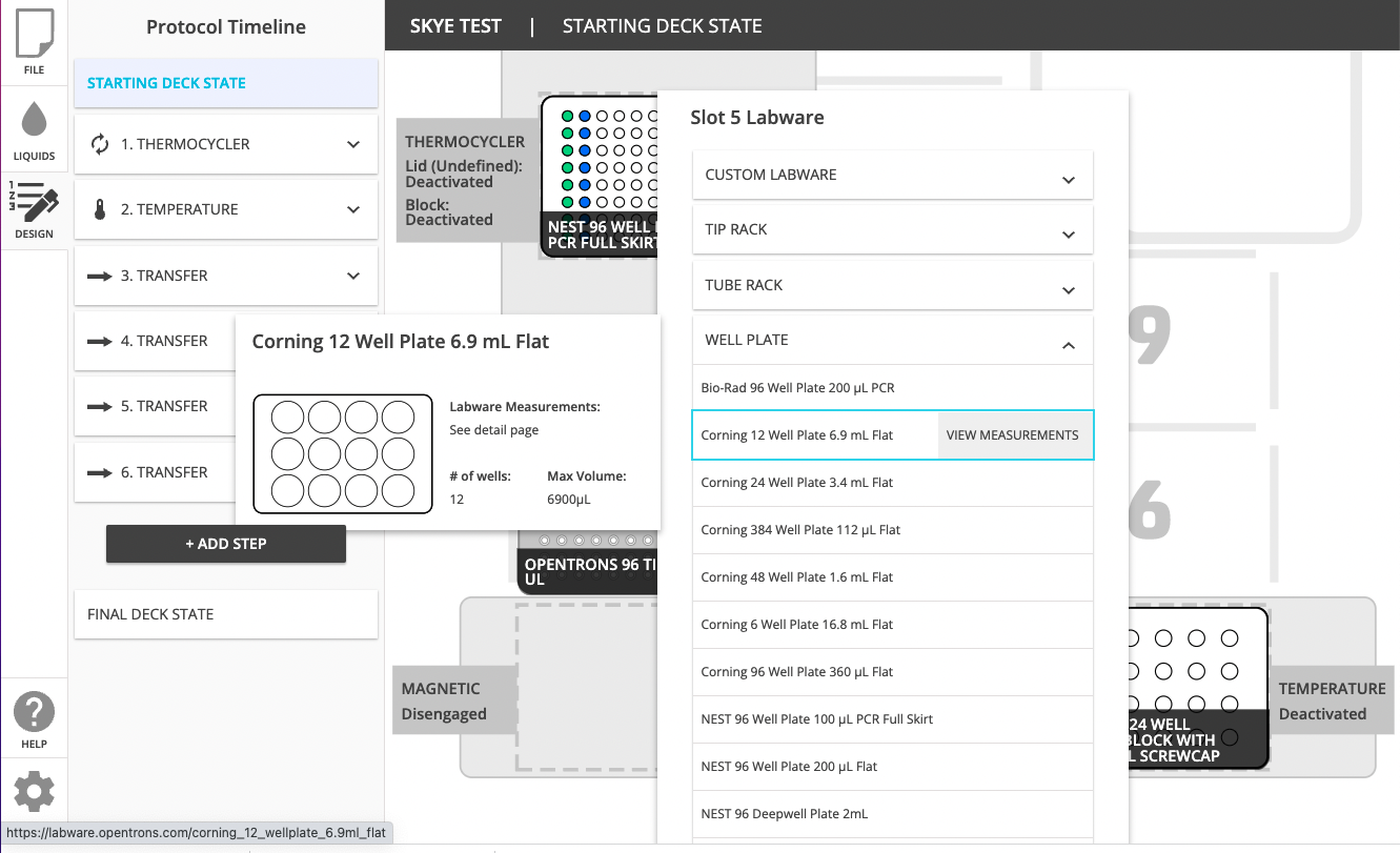 Add 4 new labware definitions to labware dropdown in PD · Issue 9922