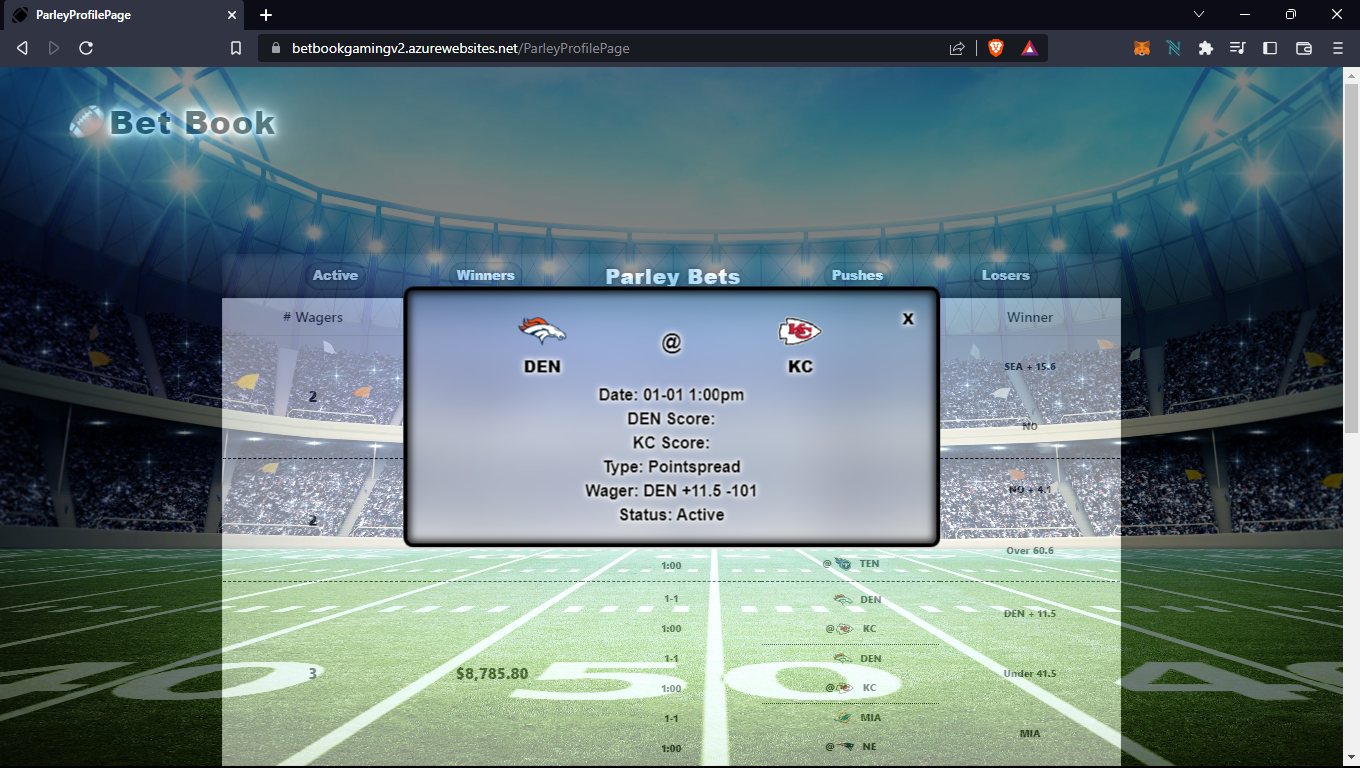 GitHub WilliamMcRoberts/BetBookV2.BlazorServer Version 2 of Bet Book