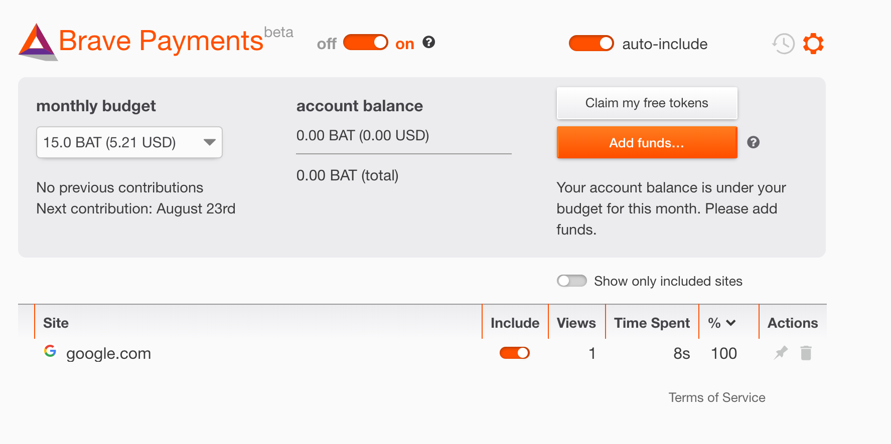 Payments notifications