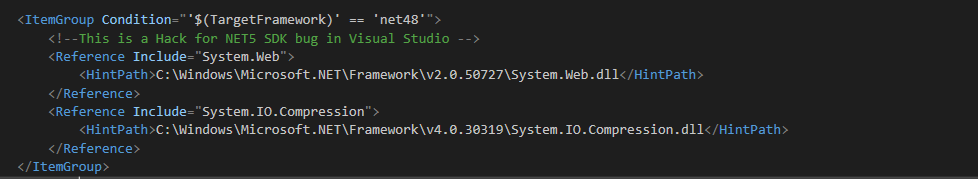net48 requires explicit references to framework assemblies · Issue ...