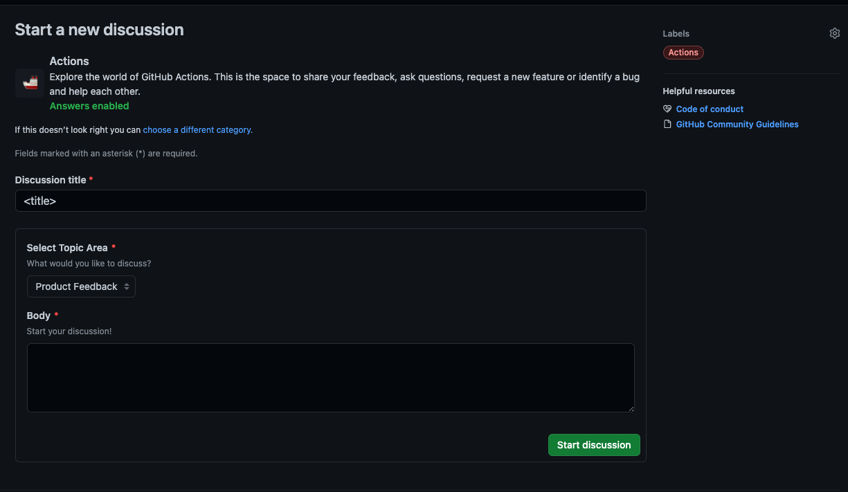 Actions Community Check-in · community · Discussion #48778 · GitHub