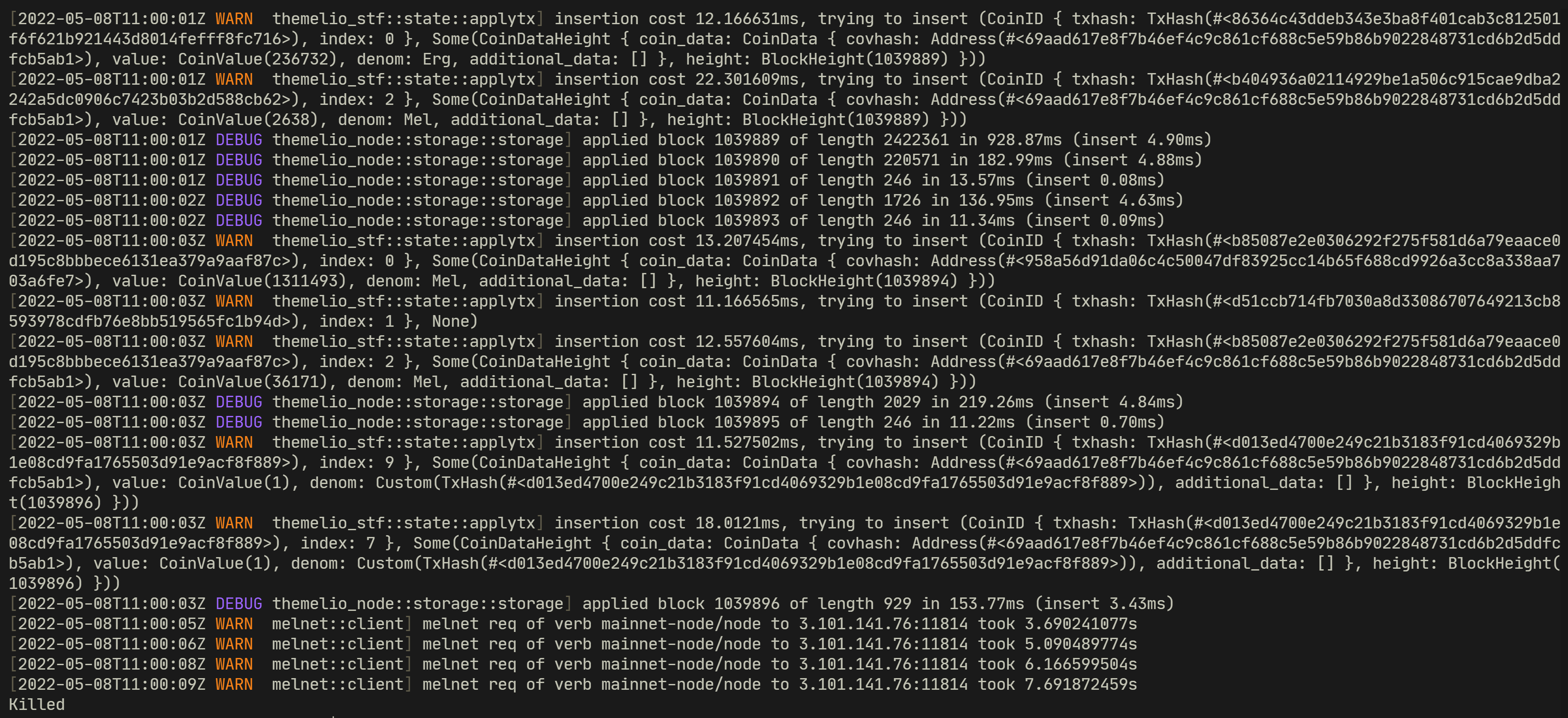 Auto Killed · Issue #101 · mel-project/melnode · GitHub