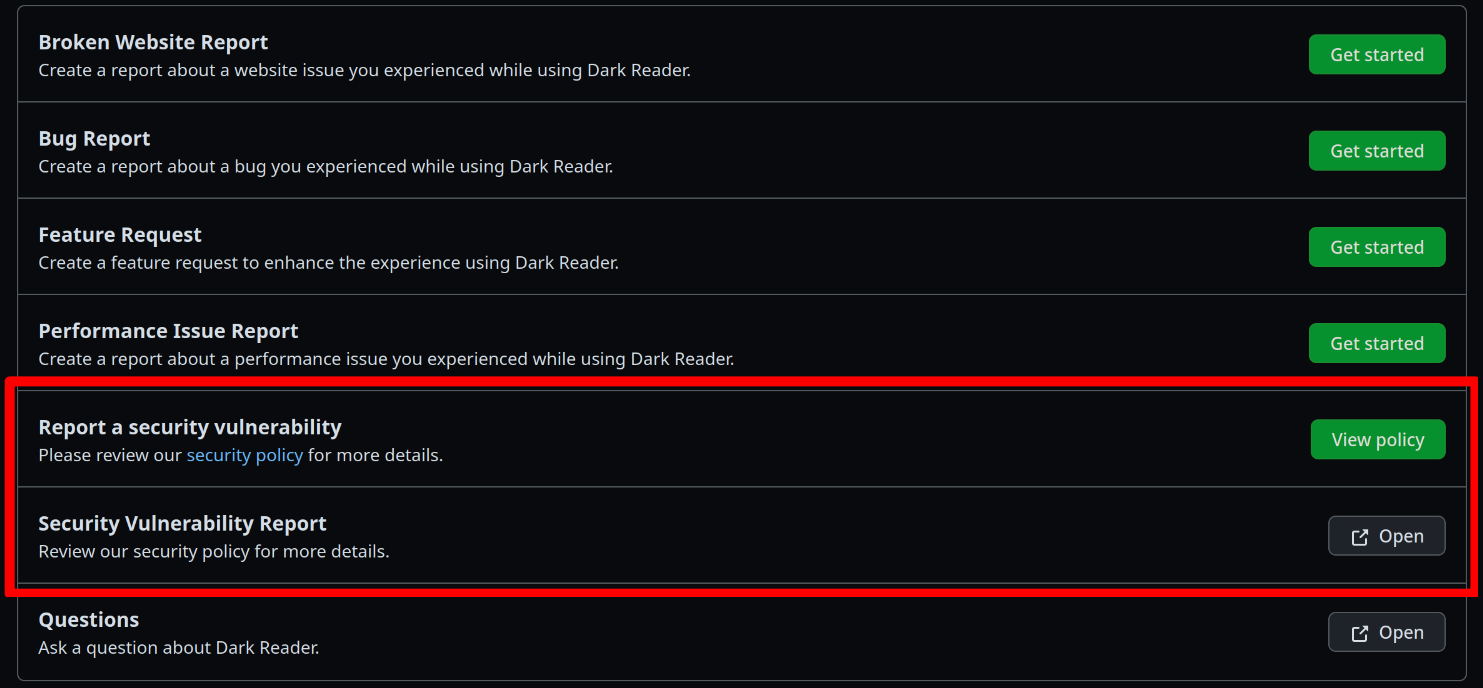Minor New YAML Issue Template Implementation Regression · darkreader ...