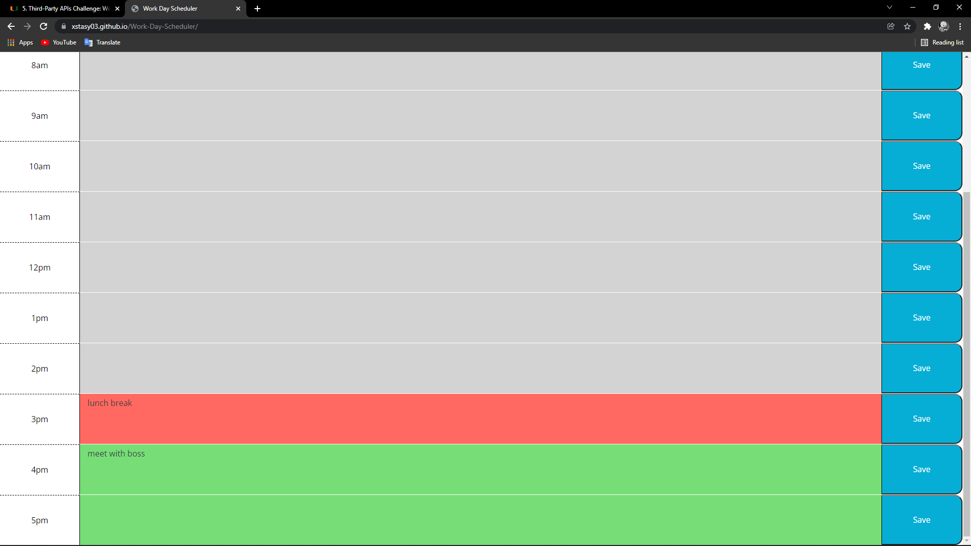 GitHub - Xstasy03/Work-Day-Scheduler