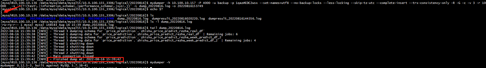 [FAQ] exit code 1 · Issue #795 · mydumper/mydumper · GitHub