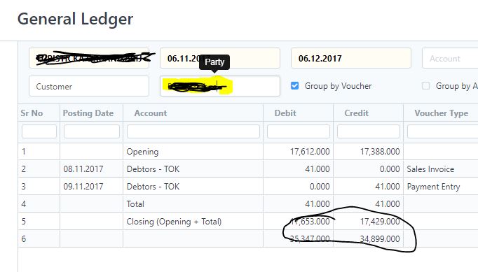 [BUG] Customer General ledger total missing · Issue #11866 · frappe ...
