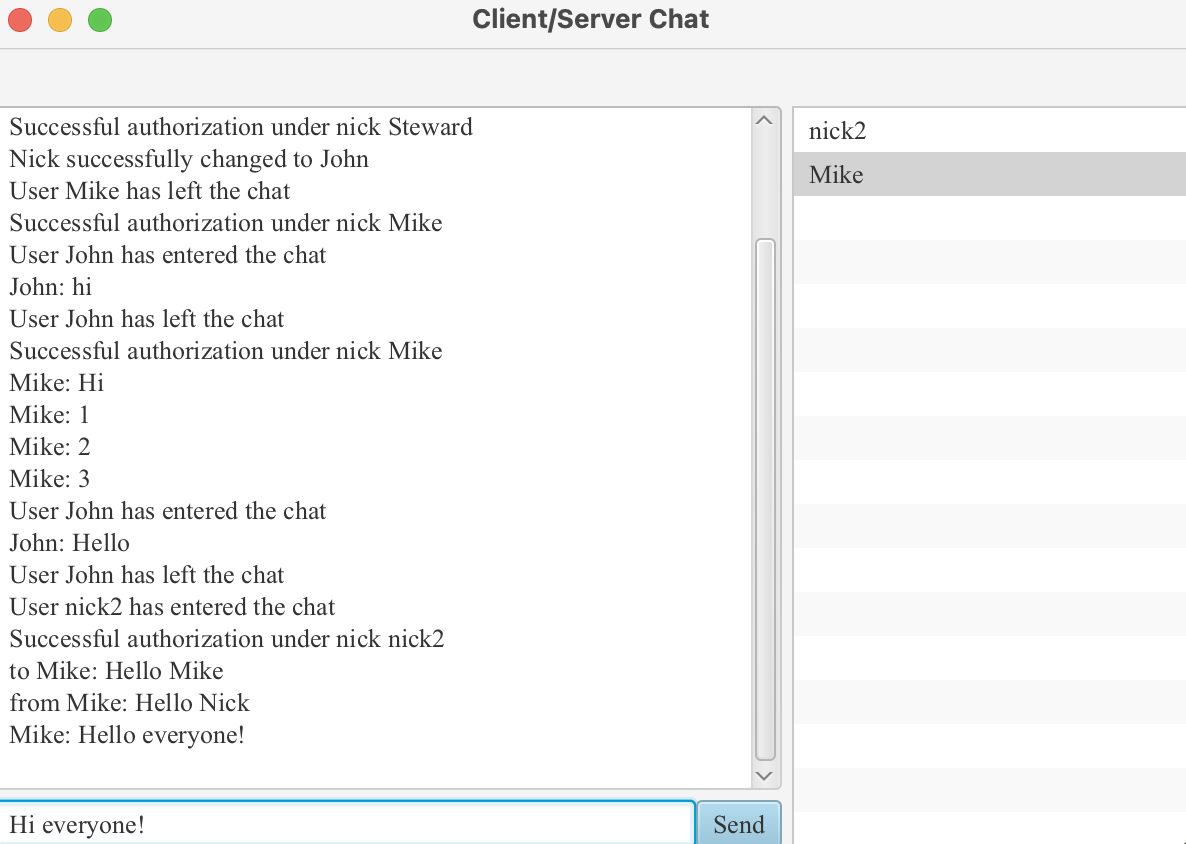 GitHub - DarynaFrolova/Server-Client-Chat