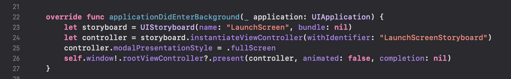 iOS issue reported for "App Hanging" but it's just the app going to the ...