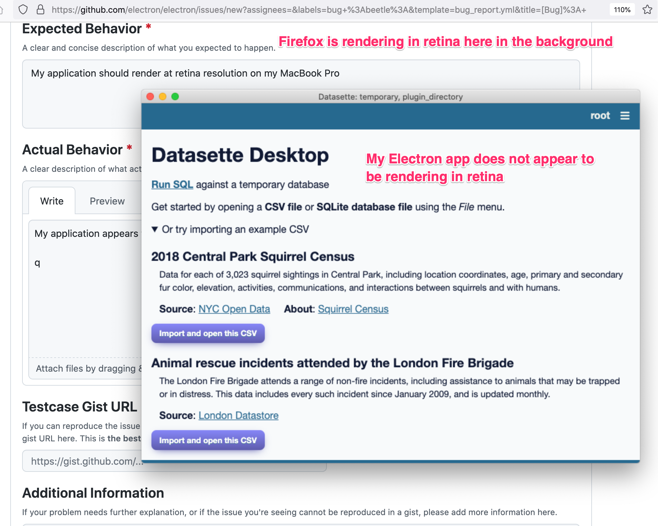 [Bug] On macOS my Electron application windows appear to not be