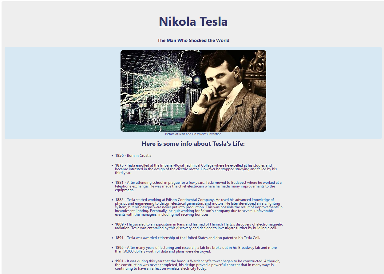 GitHub - Lynon99/Tesla-Tribute-Page