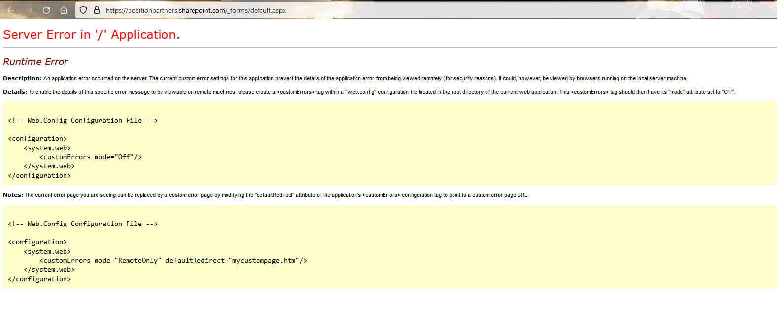 Server Error logging in to Company Sharepoint · Issue #2892 ...