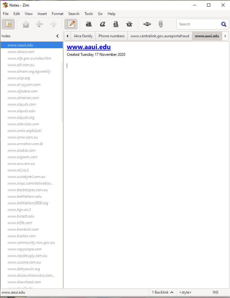 website link as a new page and can't be deleted · Issue #1324 · zim ...
