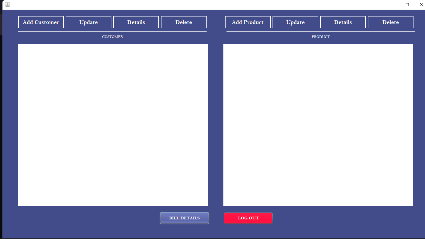 Java Billing Software GitHub - TusarPanja1/JavaBillingSystem: This Billing System is built on ...