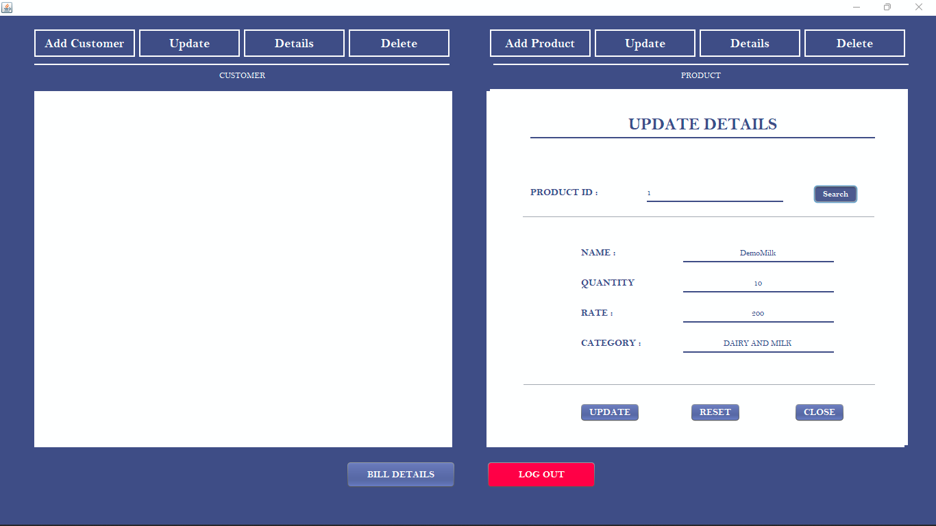 GitHub - TusarPanja1/JavaBillingSystem: This Billing System is built on ...