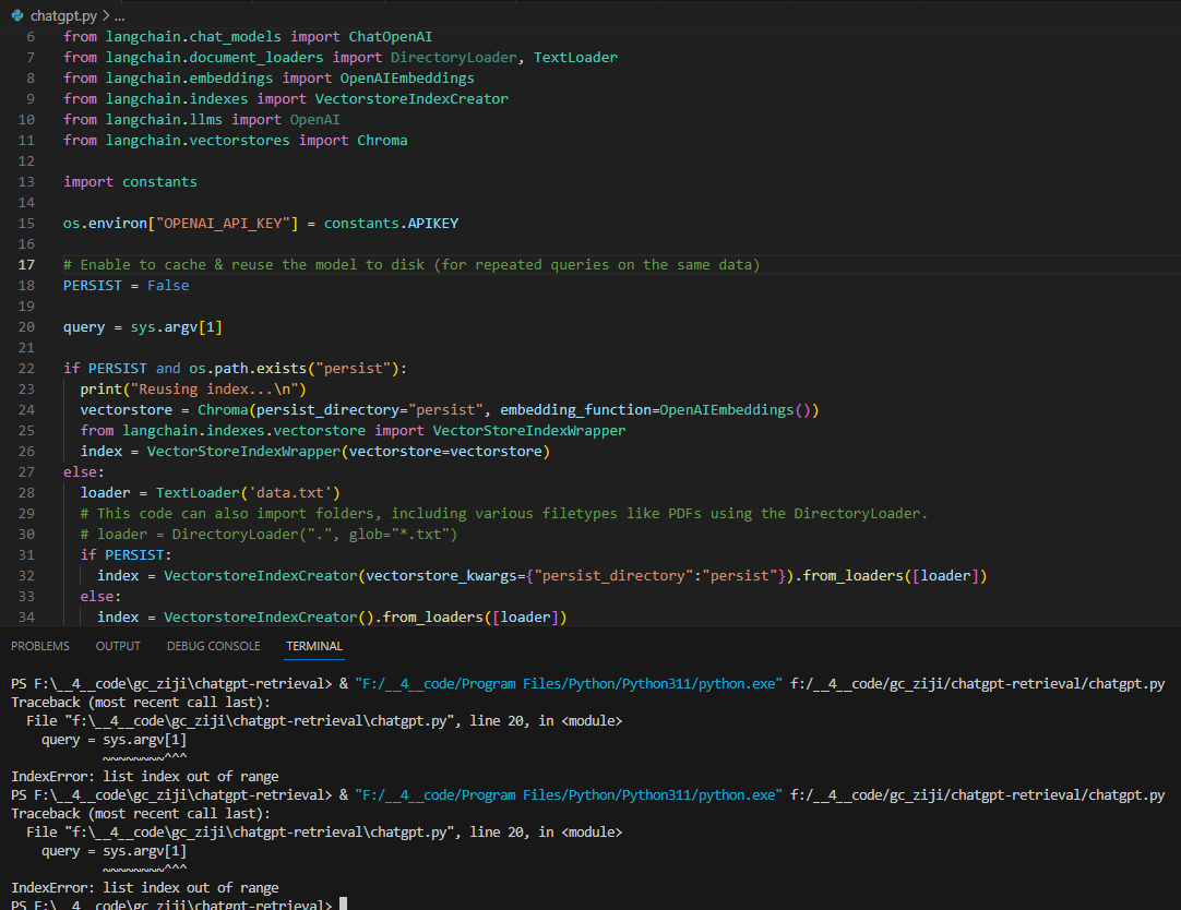 IndexError: list index out of range · Issue #3 · techleadhd/chatgpt ...