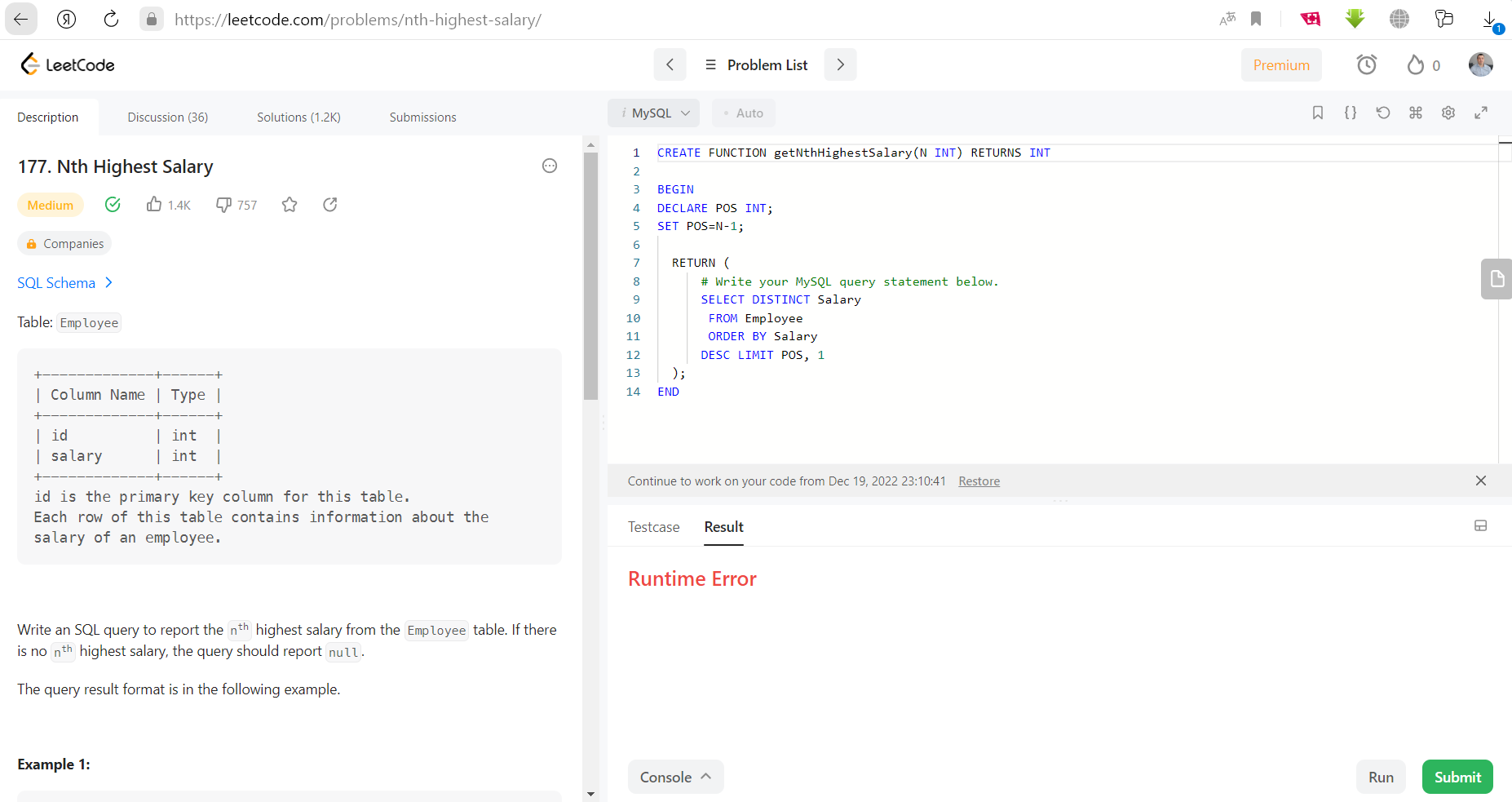 177-nth-highest-salary-error-in-new-ui-issue-10438-leetcode-feedback-leetcode-feedback-github