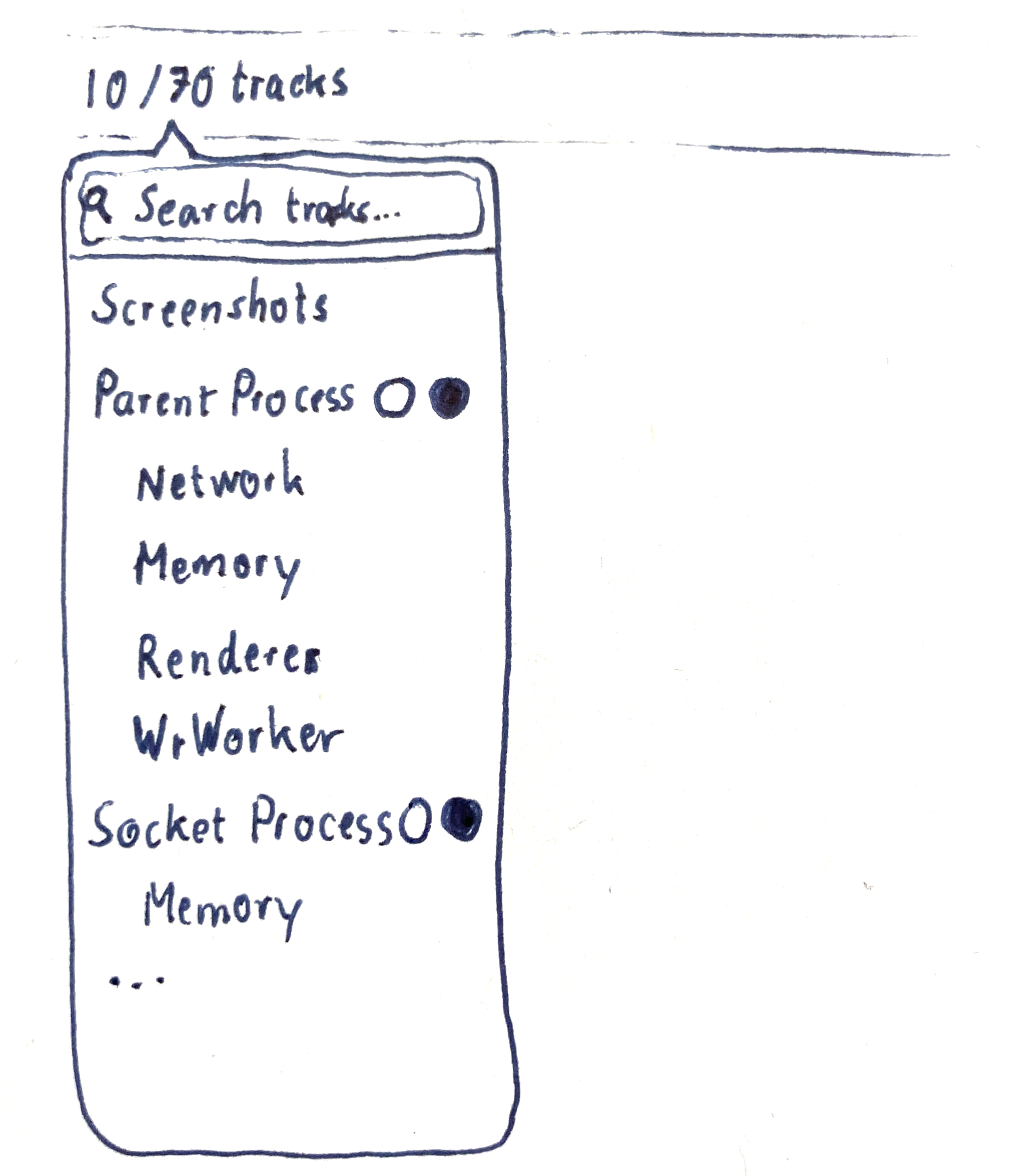 track all none buttons