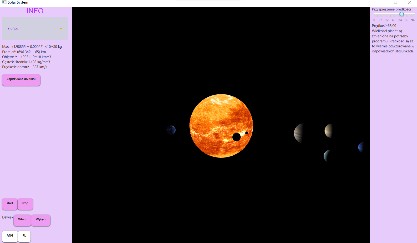 GitHub - annagiszczak/Solar-system-Java: Java project