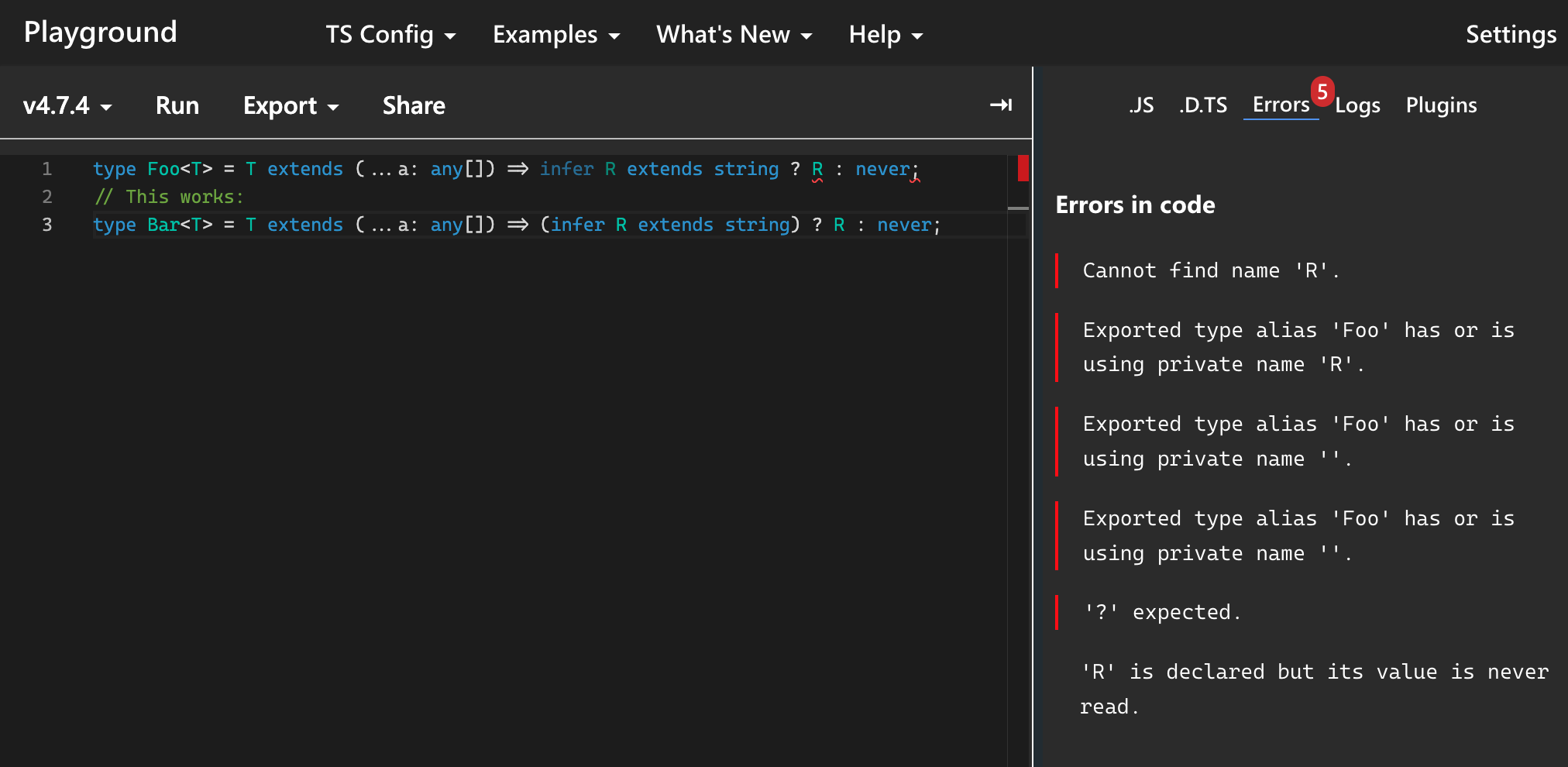 Parentheses shouldn't be removed from inferred function return types