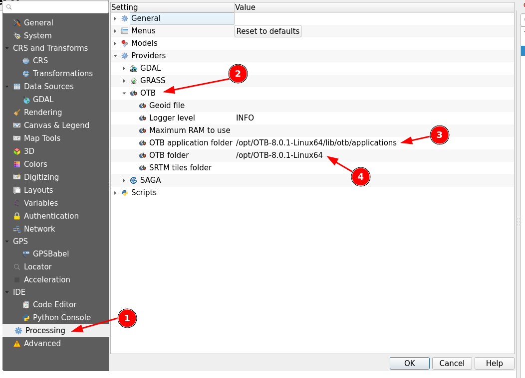 Install qgis-ltr 3.22 and orfeo-toolbox 8.0.1 in linux · GitHub