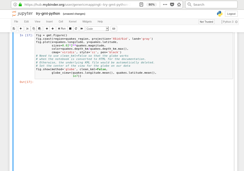Interactive globe in the Jupyter notebook not working in Firefox