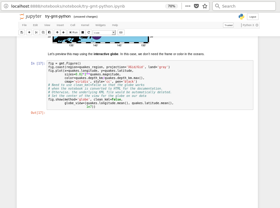 Interactive globe in the Jupyter notebook not working in Firefox