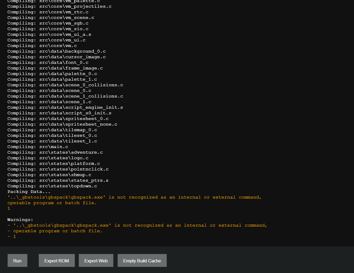 Unable to Build and Run Project · Issue #921 · chrismaltby/gb-studio ...