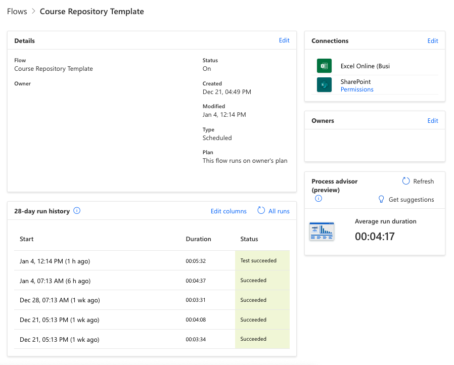 Figure 8. Flow landing page