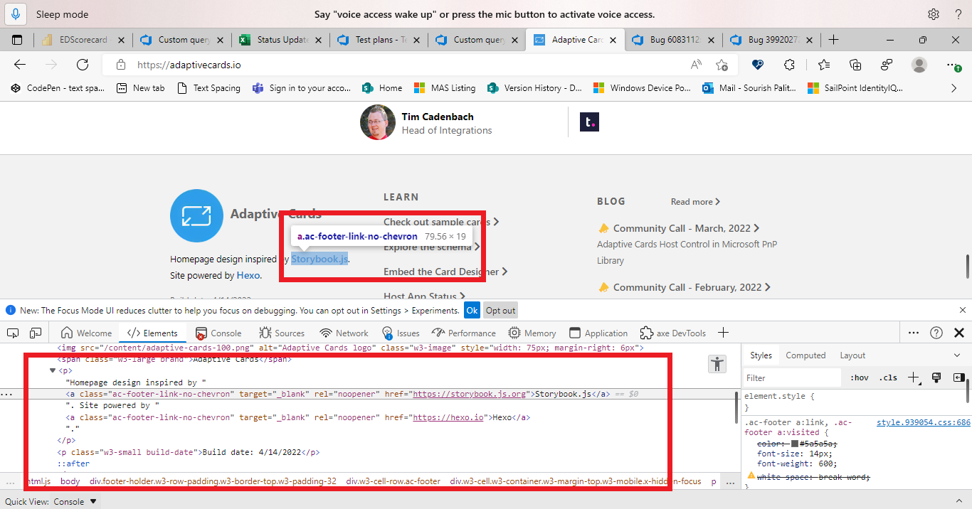 MAS4 3 1 - With VA not able to click Privacy and Cookes
