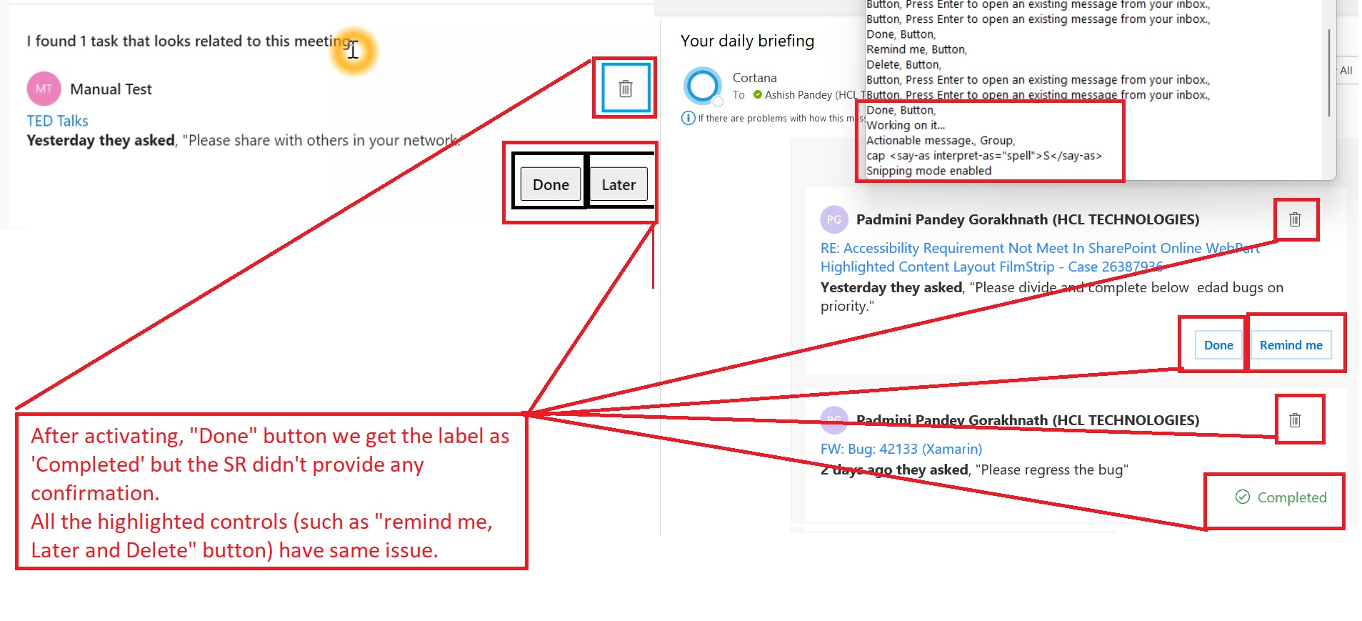 MAS4 1 3_Confirmation after activating Done, Delete, Later and Remind Me