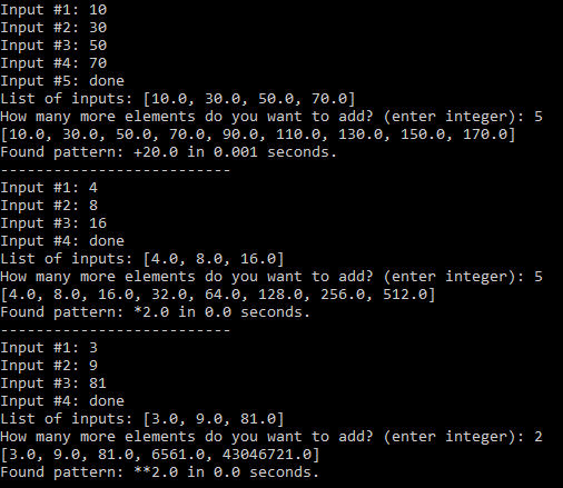 GitHub - EgeEken/Pattern-Finder: Finds the pattern in the given list of ...