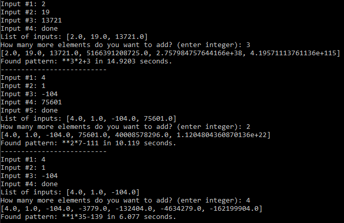 GitHub - EgeEken/Pattern-Finder: Finds the pattern in the given list of ...