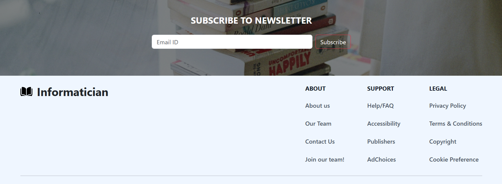 [Update] Update footer and newsletter section of the website · Issue ...