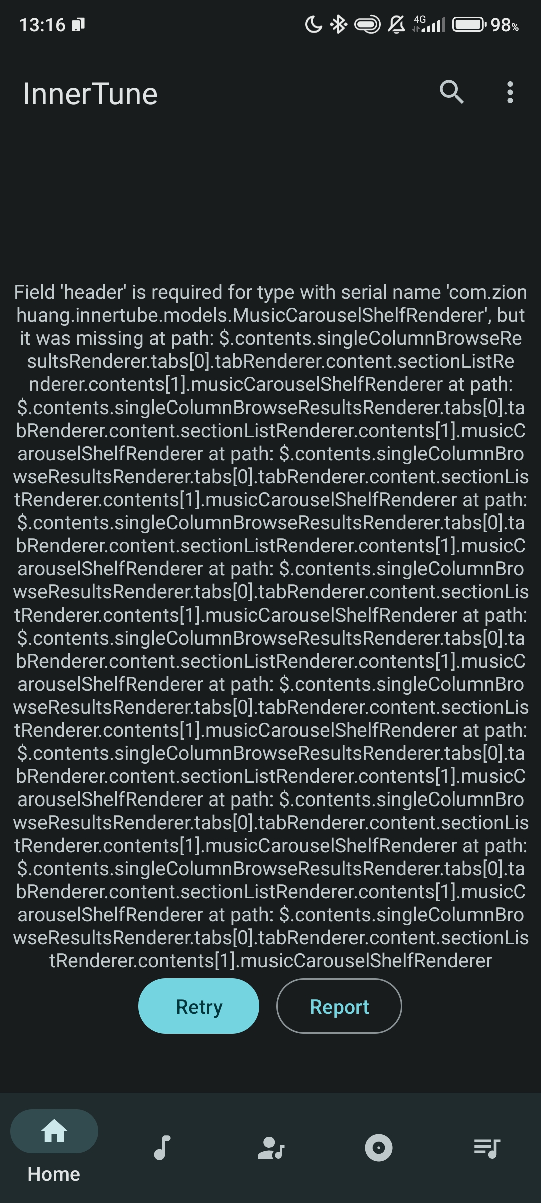 Home page not working · Issue #334 · z-huang/InnerTune · GitHub