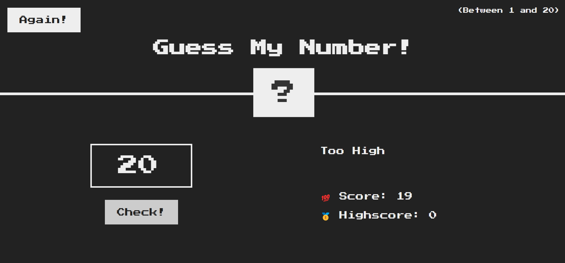 GitHub - Shivangi2250/Guess-My-Number: Small Web Game using JavaScript.