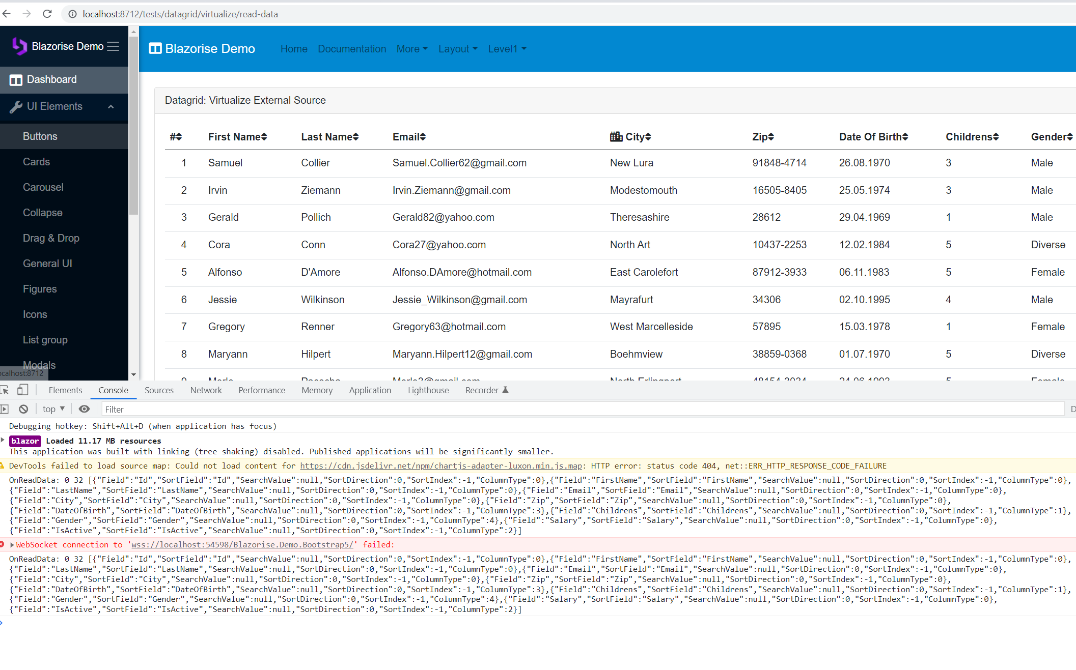 DataGrid endless scroll instead of virtualization · Megabit Blazorise ...