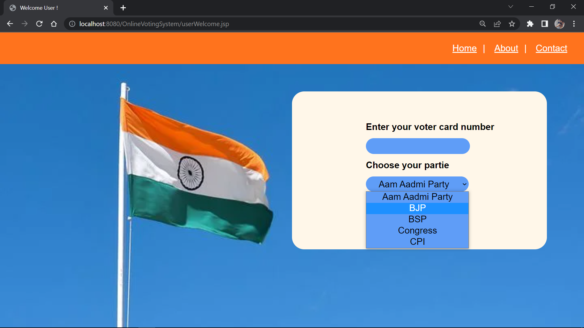GitHub - Mayankmishra110/Online-Voting-System: A java web application ...
