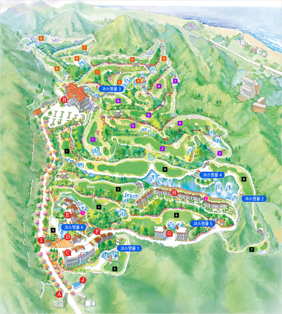 파인리즈CC 가이드맵